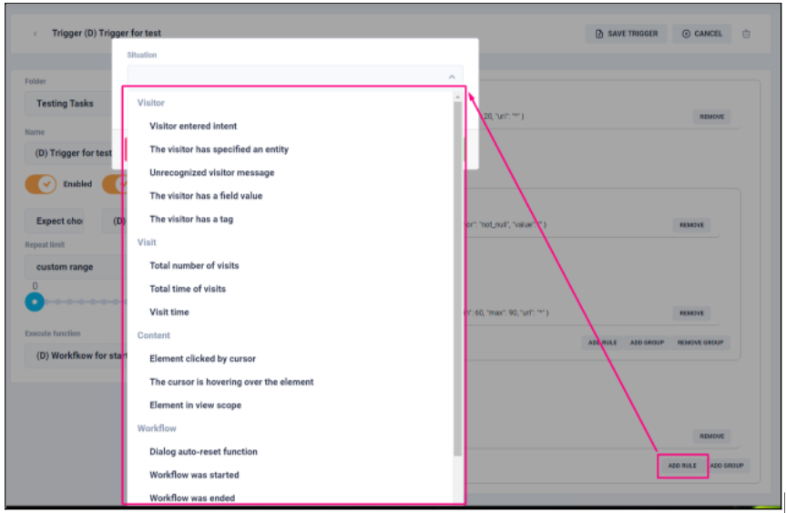 The list of checking rules